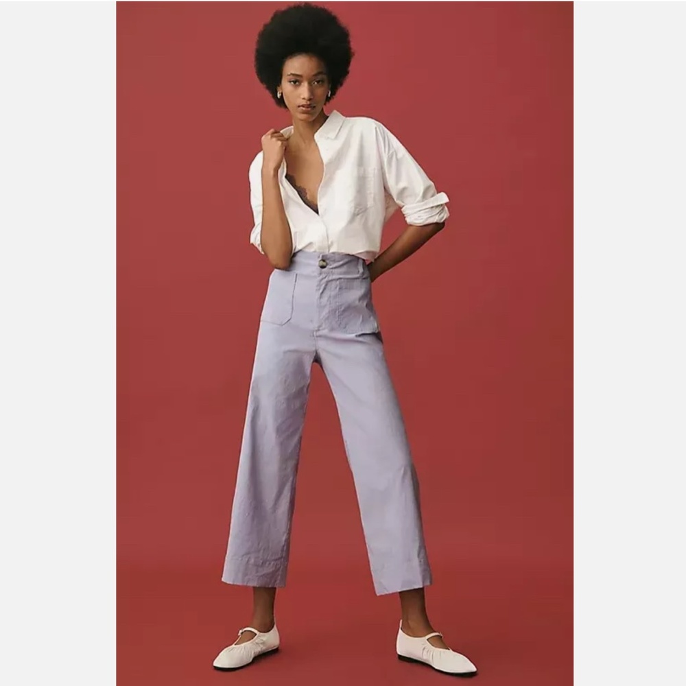 Anthropologie The Colette Cropped Wide-Leg Pants by Maeve